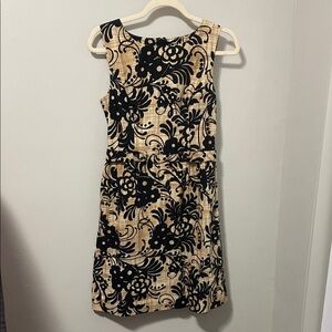 Tabitha Black and Cream Sheath Mini Dress